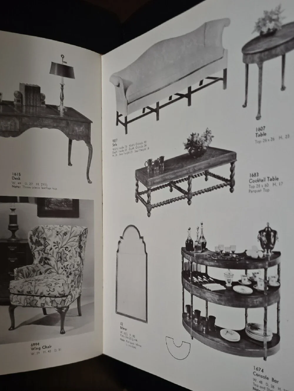 Baker Furniture Co Red Hardcover Furniture Book with Gold Lettering